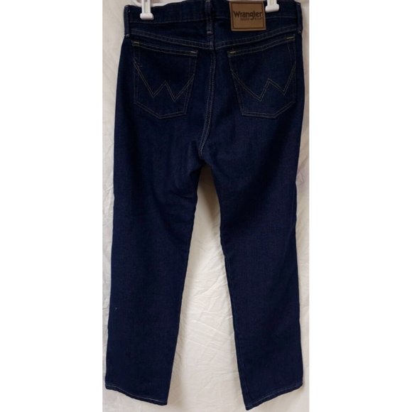 Wrangler Rugged Wear Mens 30x30 Relaxed Fit Dark Wash Straight Leg Western Jeans - Picture 6 of 9